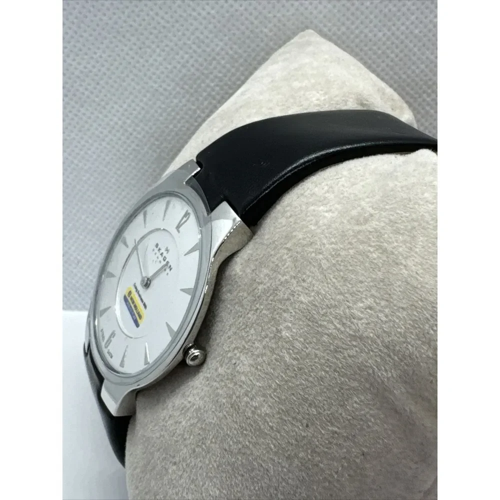 Skagen 433LSLB1 Women's Black Leather Analog Dial Quartz Wrist Watch JNA910